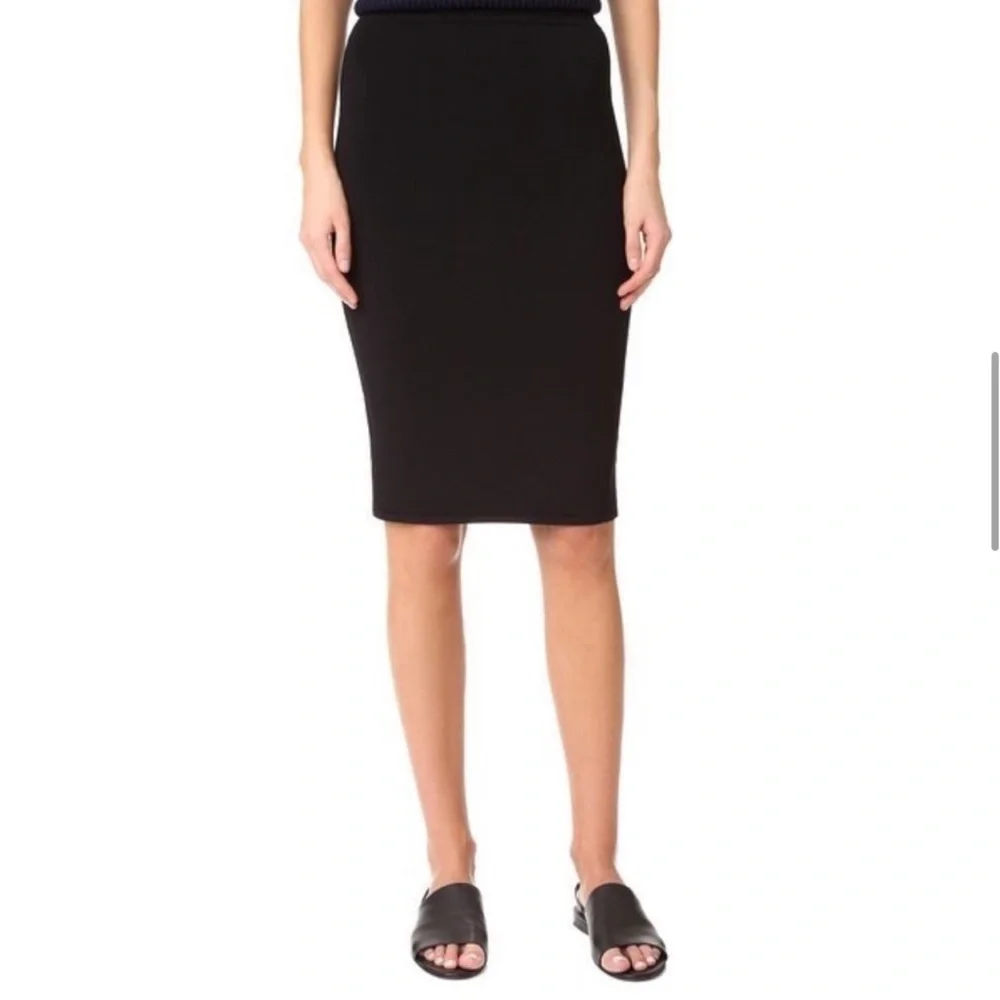 VINCE Women’s Viscose Blend Pencil Skirt Black Large Knee-Length Office